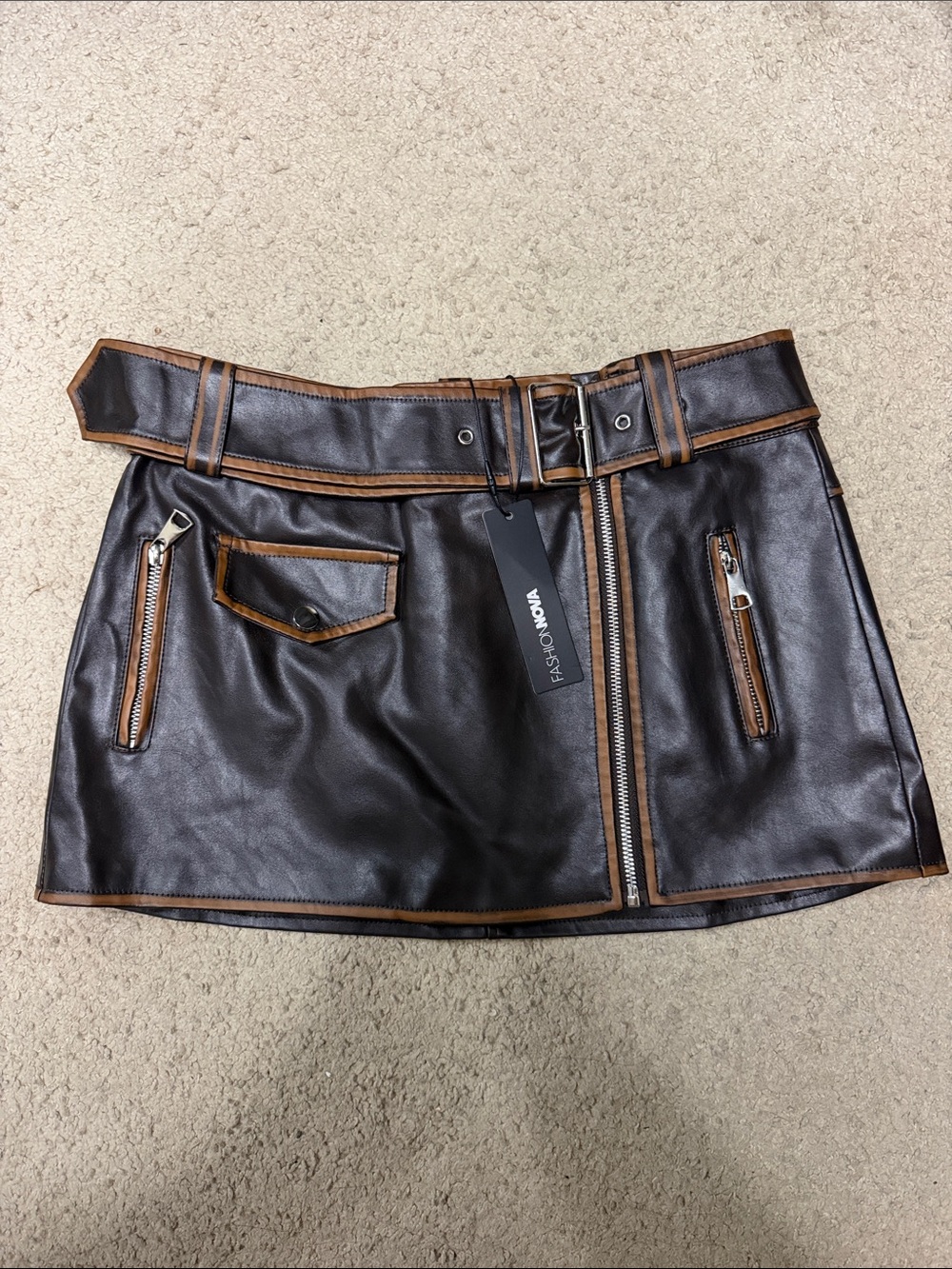 FashionNova Faux Leather Mini Skirt
